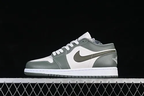 All categories Air Jordan Jordan series basketball shoes Air Jordan 1 Low Air Jordan 1 Low AJ1 Joe 1 meter white and green low state cultural casual sneakers 553558-300